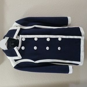 INC navy doubled breasted coat